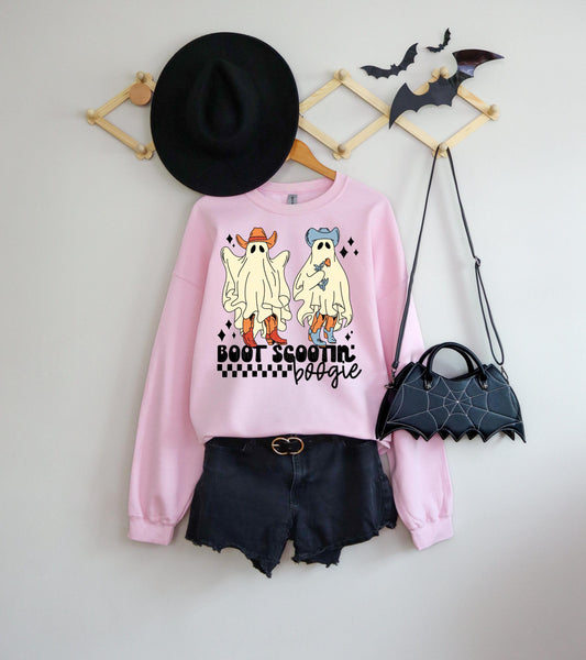 Ghost Country Western Halloween Crewneck