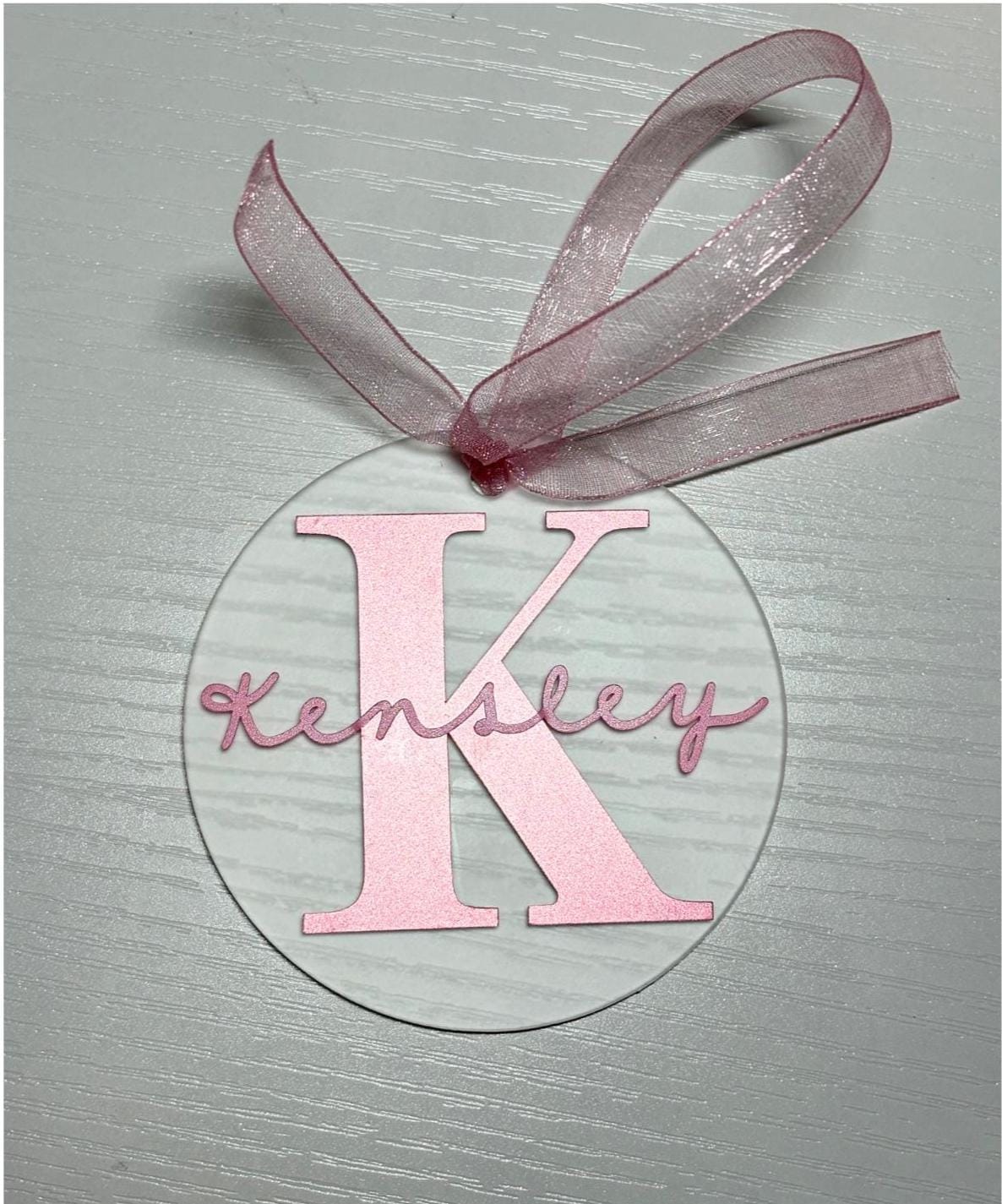 Personalized Name & Initial Ornament – Custom Keepsake